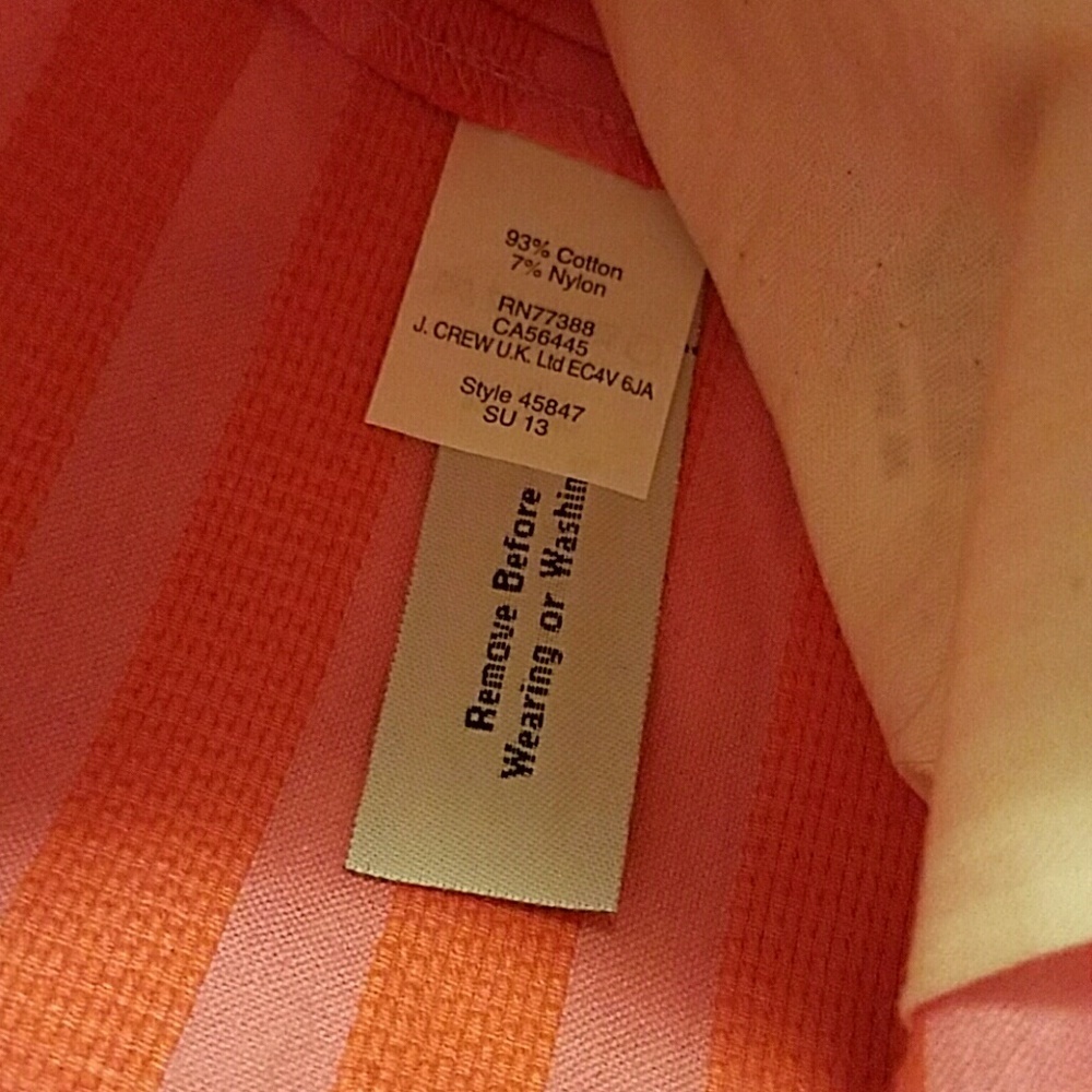 J. Crew Stripe Mini Skirt Size 0 Summer 13 - Picture 7 of 12